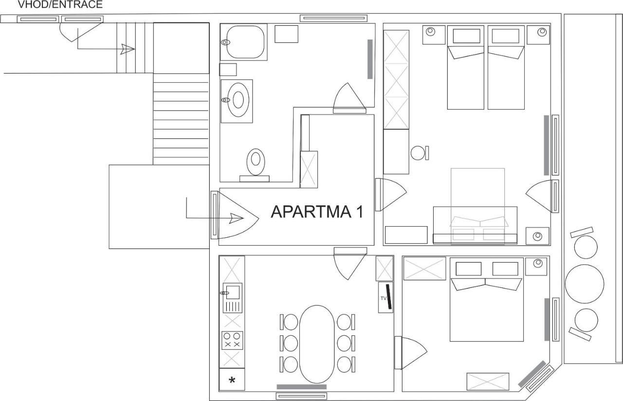 Apartma Kramar Podkoren Кранська Гора Екстер'єр фото